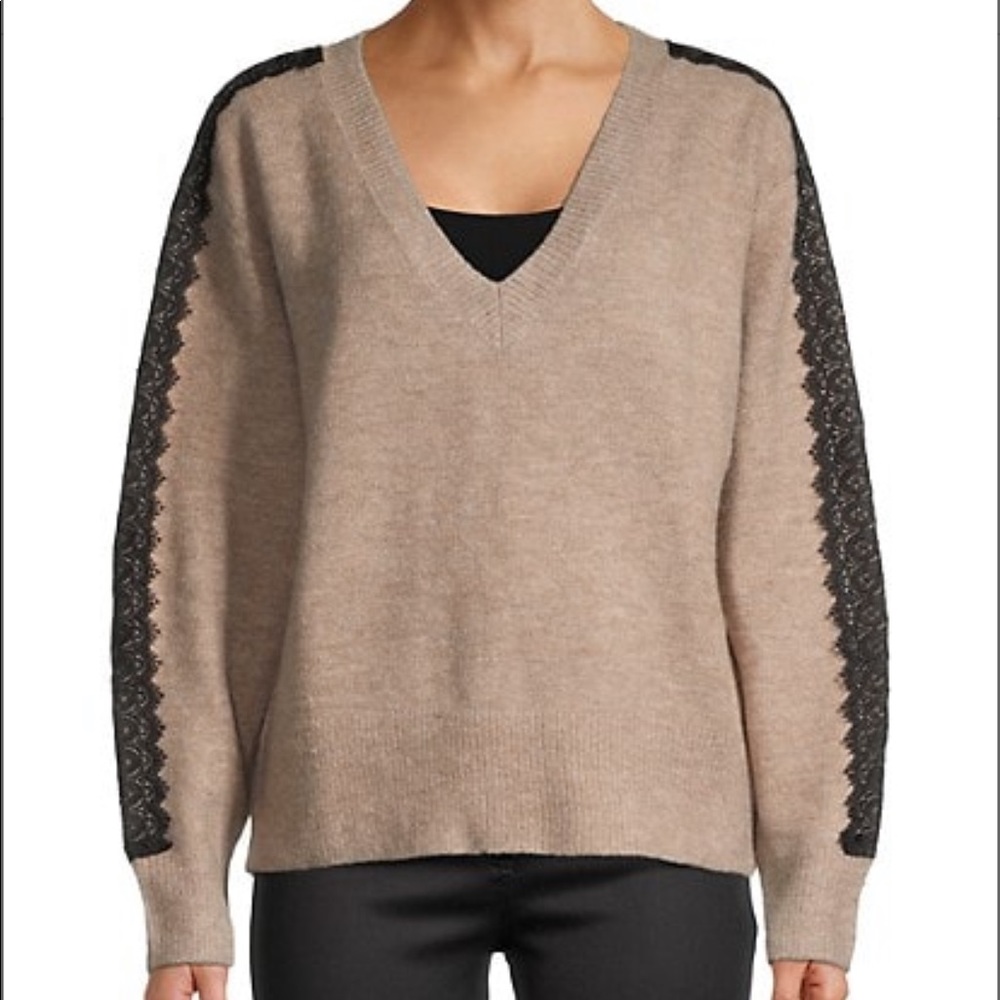 Avantlook Lace-Trim Sweater